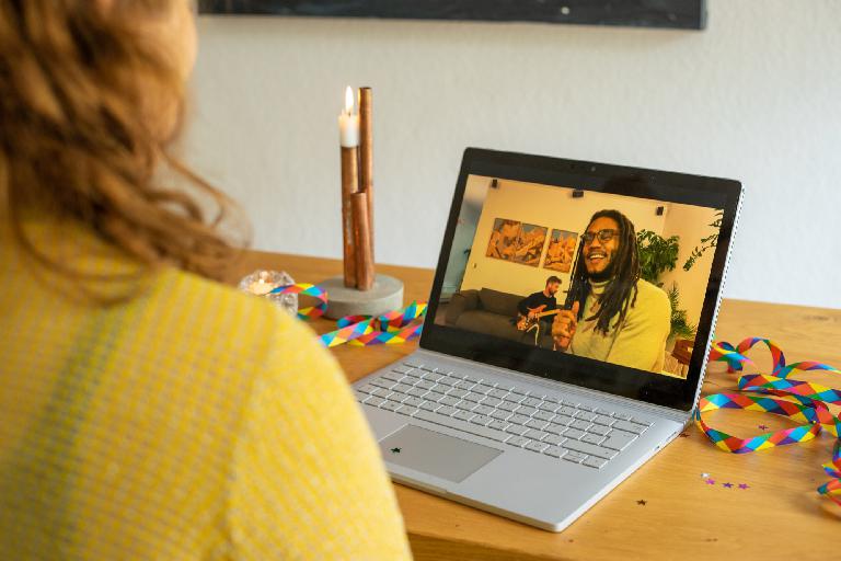 A livestreamed concert for a remote team